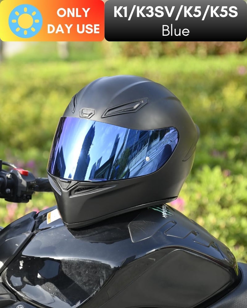 Logto Motorcycle Helmet Visor for K1 K3SV K5 K5-S Visor Helmet Visor Replacement Uv Protection Anti-Scratch, Universal - Image 3